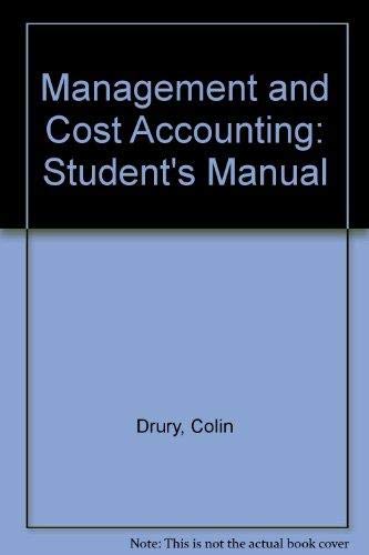 Beispielbild fr Management and Cost Accounting: Student's Manual zum Verkauf von WorldofBooks