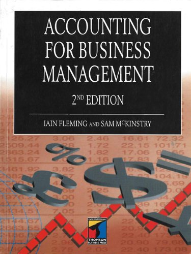 Accounting for Business Management (9781861521088) by Fleming, Iain; McKinstry, Sam