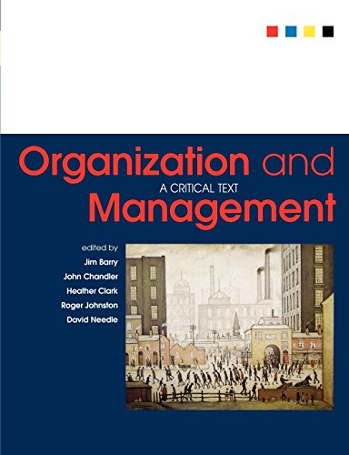 9781861521934: Organization and Management: A Critical Text