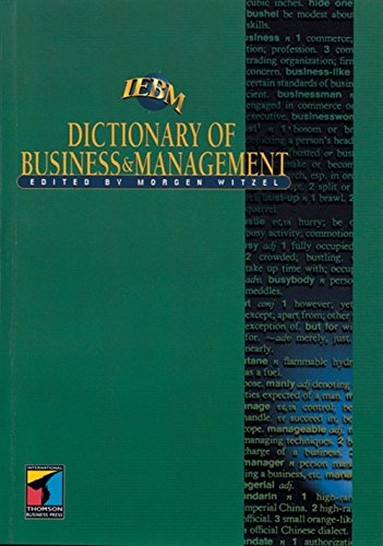Imagen de archivo de IEBM Dictionary of Business and Management a la venta por Better World Books Ltd