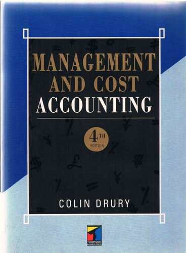 Beispielbild fr Management Cost Accounting: Fall 1996 zum Verkauf von AwesomeBooks