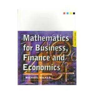Stock image for Mathematics for Business, Finance and Economics for sale by Better World Books