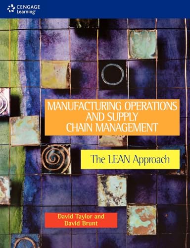 Imagen de archivo de Manufacturing Operations and Supply Chain Management: The LEAN Approach a la venta por Books From California