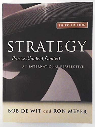 Beispielbild fr Strategy : Process, Content, Context zum Verkauf von Better World Books