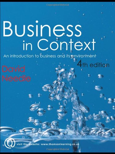 9781861529923: Business in Context: An Introduction to Business and Its Environment