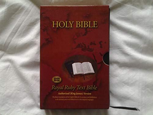 Beispielbild fr Calfskin Royal Ruby Text Bible. Authorised (King James) Version (Holy Bible) zum Verkauf von Bethel Books, Hanley