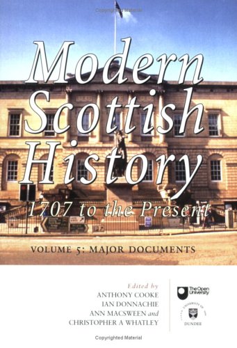 Imagen de archivo de Major Documents: 5 (Modern Scottish History 1707 to the Present) a la venta por Books From California