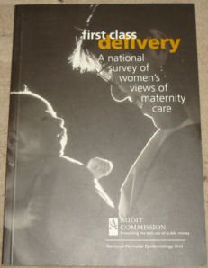 Beispielbild fr First Class Delivery: National Survey of Women's Views (Health Studies) zum Verkauf von Goldstone Books