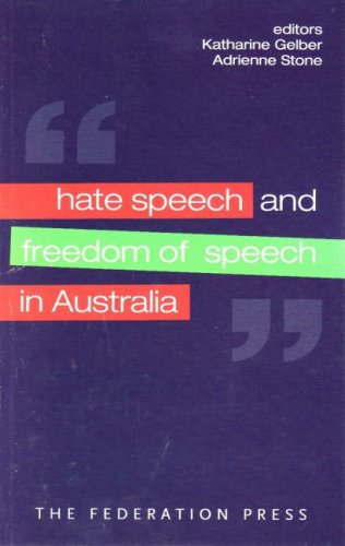 Stock image for Hate Speech and Freedom of Speech in Australia for sale by Anybook.com