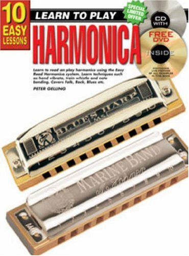 Imagen de archivo de 10 Easy Lessons Harmonica Bk/CD/DVD a la venta por ThriftBooks-Atlanta