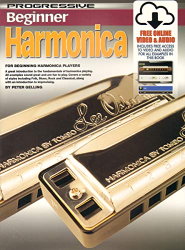 Beispielbild fr 69171 - Progressive Beginner Harmonica - Book/Online Video & Audio zum Verkauf von HPB-Diamond