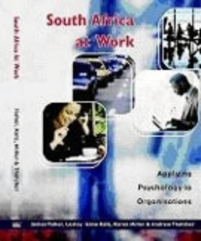 Imagen de archivo de South Africa at Work: Applying Psychology to Organizations a la venta por Old Line Books