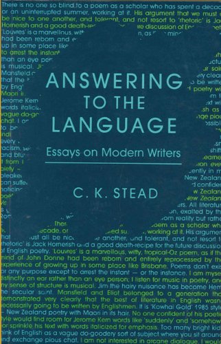 9781869400385: Answering to the Language: Essays on Modern Writers