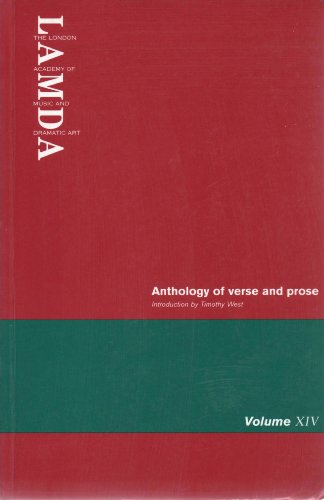 Beispielbild fr Anthology of Verse and Prose: v. 14 zum Verkauf von AwesomeBooks