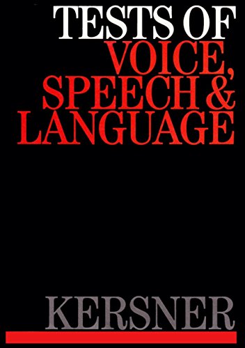 Beispielbild fr Tests in Speech, Voice and Language zum Verkauf von AwesomeBooks