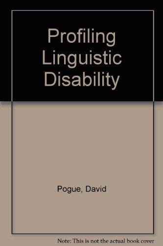 Profiling Linguistic Disability (9781870332750) by Crystal, David