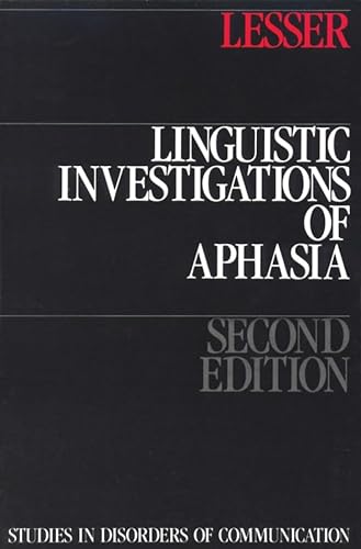 Beispielbild fr Linguistic Investigations Of Aphasia zum Verkauf von Wonder Book
