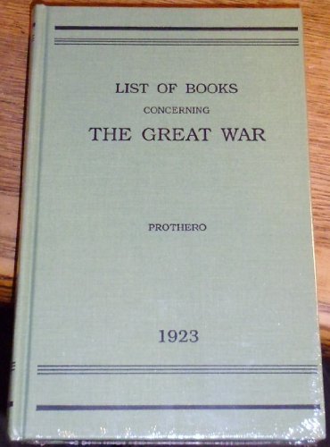 9781870423540: List of Books Concerning the Great War (Reference Series)