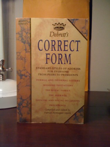 Stock image for Debretts Correct Form for sale by Better World Books Ltd