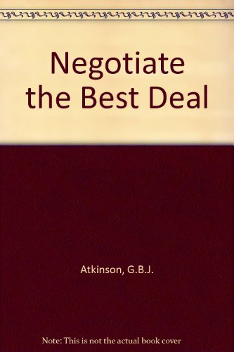 Stock image for Negotiate the Best Deal for sale by Phatpocket Limited