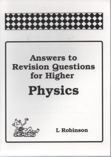 9781870570770: Answers to Revision Questions for Higher Physics