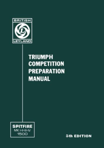 Stock image for TRIUMPH SPITFIRE COMPETITION PREPARATION MANUAL for sale by PBShop.store US