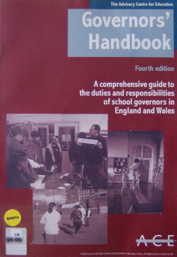 Imagen de archivo de Ace Governors' Handbook a la venta por Phatpocket Limited