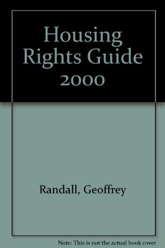 Housing Rights Guide 2000-2001 (9781870767835) by Unknown Author