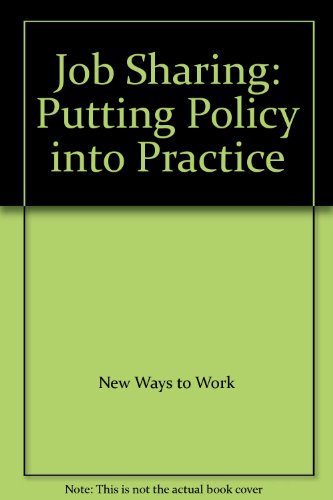 Beispielbild fr Job Sharing: Putting Policy into Practice zum Verkauf von WorldofBooks