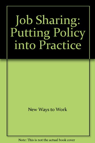 Imagen de archivo de Job Sharing: Putting Policy into Practice a la venta por WorldofBooks