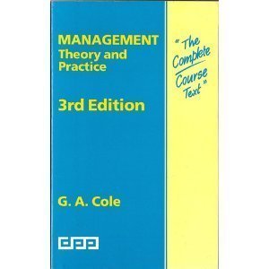 Stock image for Management: Theory and Practice for sale by Anybook.com