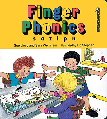 Beispielbild fr Finger Phonics book 1: in Precursive Letters (British English edition): S, A, T, I, P, N (Jolly Phonics: Finger Phonics) zum Verkauf von AwesomeBooks