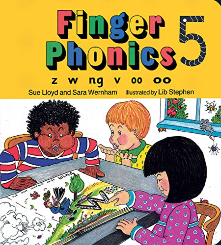 Beispielbild fr Finger Phonics book 5: in Precursive Letters (British English edition): Z, W, Ng, V, Oo, Oo Bk. 5 (Jolly Phonics: Finger Phonics) zum Verkauf von AwesomeBooks