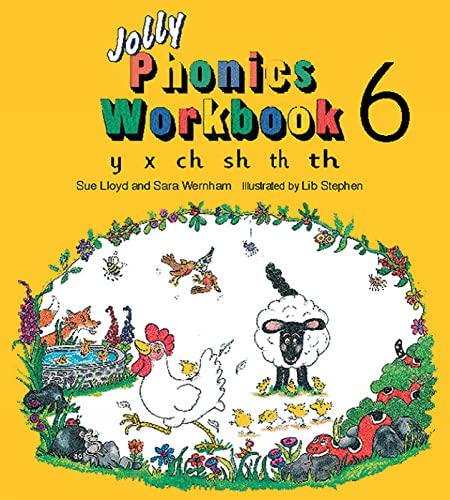 Beispielbild fr Jolly Phonics Workbook 6: y, x, ch, sh, th zum Verkauf von Reuseabook