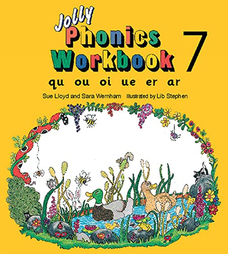 Imagen de archivo de Jolly Phonics Workbook 7: qu, ou, oi, ue, er, ar: in Precursive Letters (British English edition) (Jolly Phonics Workbooks, set of 1 "7) a la venta por WorldofBooks