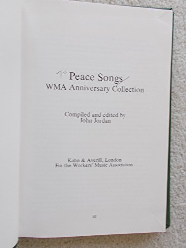 Beispielbild fr Peace Songs zum Verkauf von AwesomeBooks