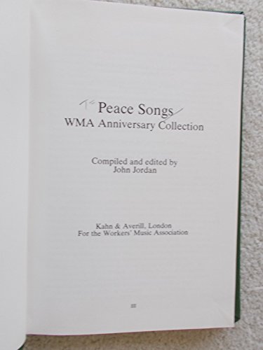 Imagen de archivo de Peace Songs a la venta por AwesomeBooks