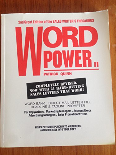 Wordpower II: Sales Writer's Thesaurus (9781871747010) by Patrick Quinn