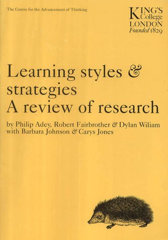 9781871984934: Learning Styles and Strategies: A Review of Research