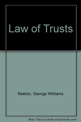 Keeton & Sheridan's the Law of Trusts (9781872328362) by Sheridan LLD PhD HonLLD, L.A.