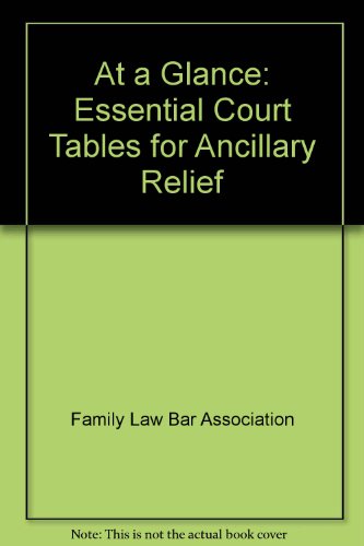 Beispielbild fr At a Glance: Essential Court Tables for Ancillary Relief zum Verkauf von WorldofBooks