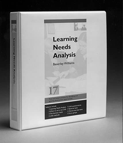 Learning Needs Analysis (9781872483603) by Williams, Beverley