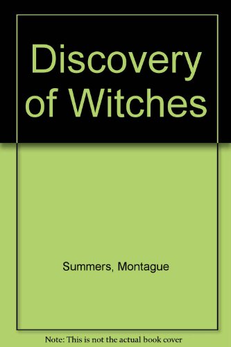 The Discovery of Witches (9781872736327) by Summers, Montague