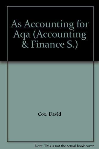 Stock image for AS Accounting for AQA for sale by Reuseabook