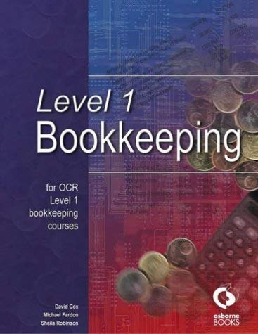 Imagen de archivo de Level 1 Bookkeeping for OCR Level 1 Bookkeeping Courses a la venta por AwesomeBooks
