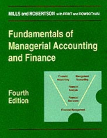 Stock image for Fundamentals of Managerial Accounting and Finance for sale by Anybook.com