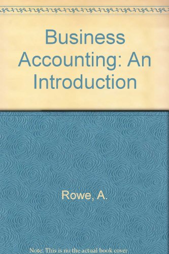 Business Accounting (9781873234075) by Rowe, Arthur