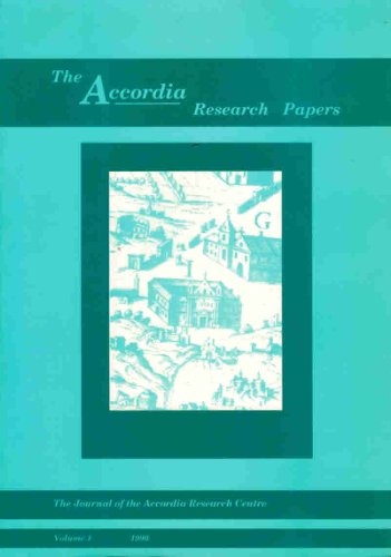 9781873415009: Accordia Research Papers 1990