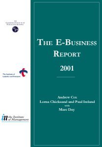 Stock image for The E-business Report for sale by Phatpocket Limited