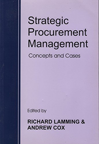 9781873439814: Strategic Procurement Management: Concepts and Cases